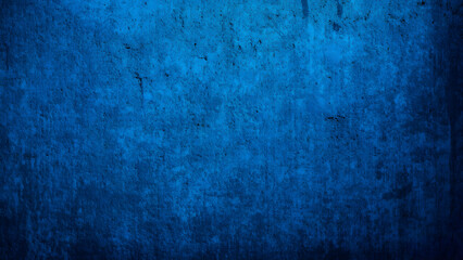 Dark blue texture of plastered concrete wall, grunge background