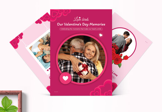 Valentine's Day Photo Greeting Card Layouts