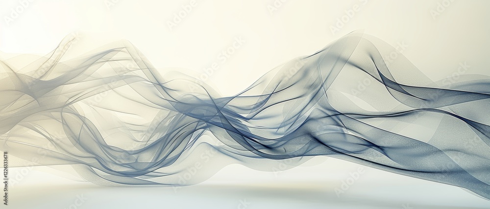 Aufkleber ethereal translucent wire lines against hazy background in soft tones
