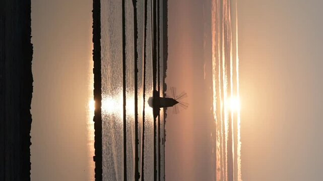 Mozia salt pans at sunset. Unique emotions of Sicily.