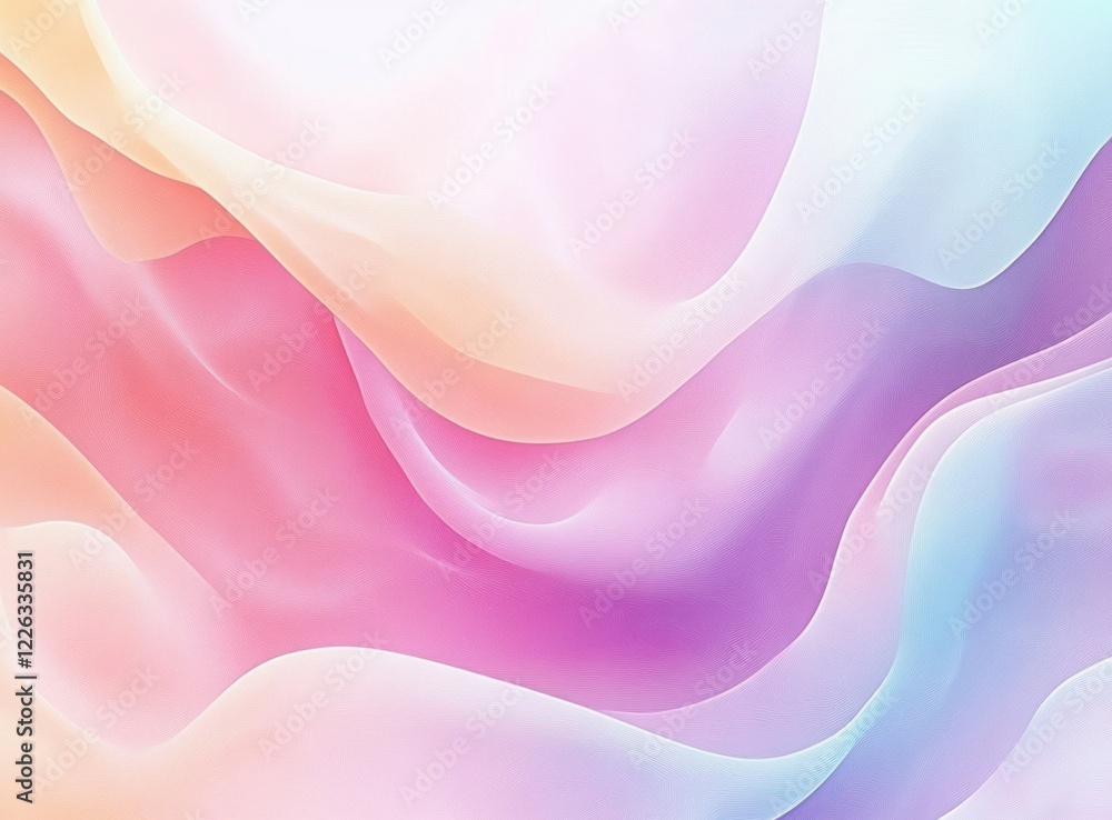 Poster simple cute frame background with liquid swirls and soft color gradients