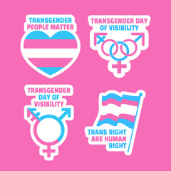 Transgender Day of Visibility Digital Post Design for Online Label Campaigns