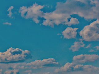 cloudscape, overcast, cloud, blue, nature, white, 