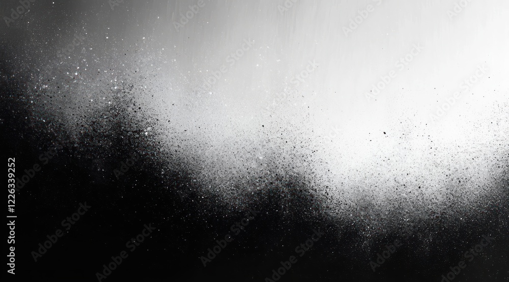 Poster black and white abstract gradient texture with dust and grainy effect