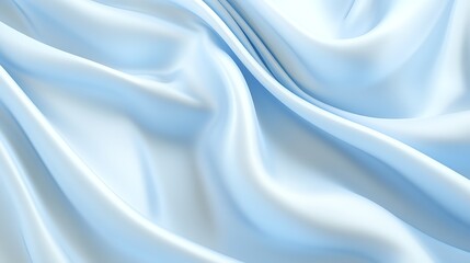 Obraz premium Smooth Light Blue Silk Draped Fabric Texture