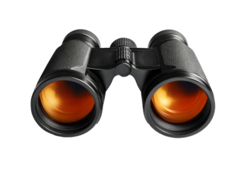 Pair of Binoculars on White Background Transparent
