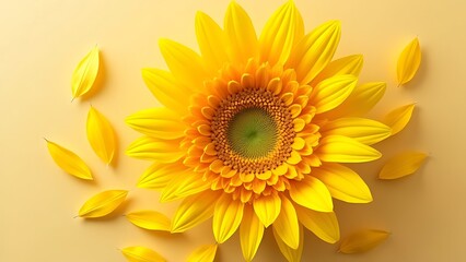 sunflower petals spiral pattern neutral background