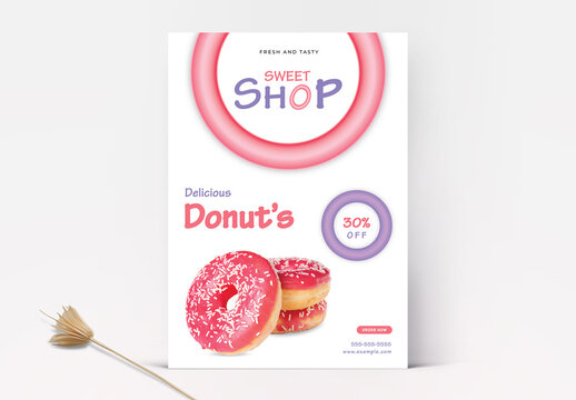 Doughnut Shop Flyer Template