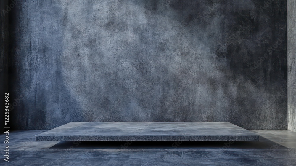 Poster empty room platform minimalist background for product presentation and object display. rendering, em