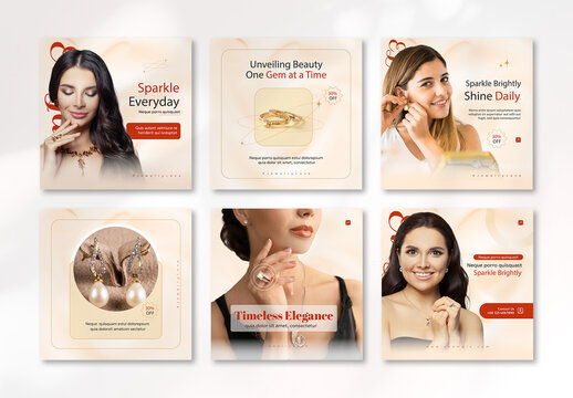Jewelry Brand Social Media Post Layout