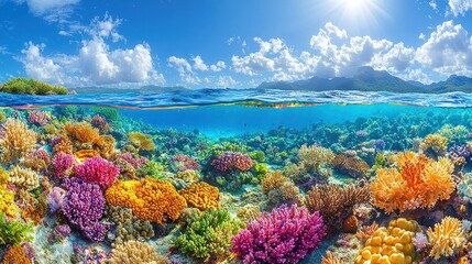 Vibrant Coral Reef Paradise: Underwater Wonders