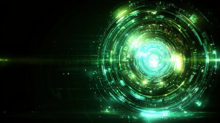 Obraz premium Vibrant machine learning concept with abstract shapes and futuristic visuals, perfect for marketing materials, brochures, and professional cover designs.