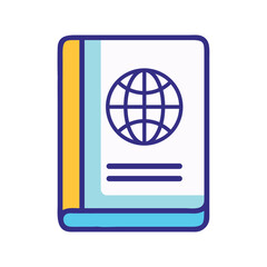 Passport Travel Icon Illustration