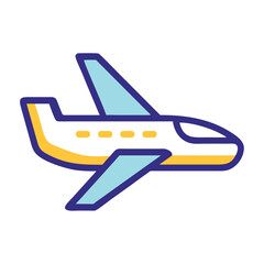 Airplane Departure Travel Icon Illustration