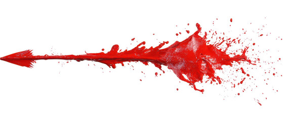 Red Arrow Splatter: Dynamic red paint splatter takes the form of an arrow, conveying a sense of forward motion and impact. A perfect visual metaphor for targets and precision.
