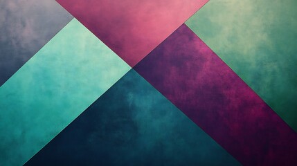 Obraz premium Abstract Geometric Pattern Soft Hues Muted Color Palette. AI Generated
