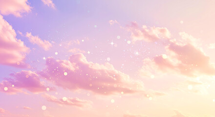 Dreamy pastel gradient sky