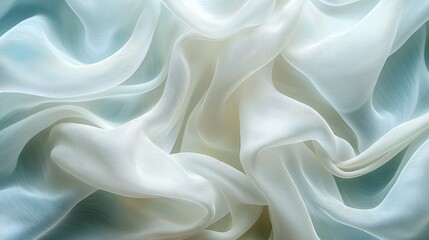 Obraz premium White abstract background featuring smooth, curved wave patterns, perfect for modern art, design, and digital media.