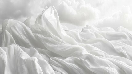 Contemporary white background with flowing wave elements and abstract designs, ideal for digital artwork, branding, or minimalistic projects.