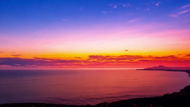Epic Time-Lapse of Clouds Drifting Over a Peaceful Seascape - made with Generative AI