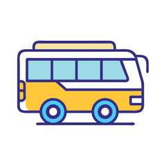 Travel Bus Icon Illustration