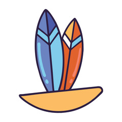 Surfboards on the Beach