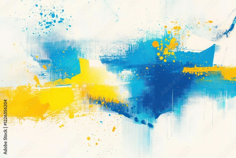 Poster vibrant splash abstract expressionism art background with dynamic brush strokes