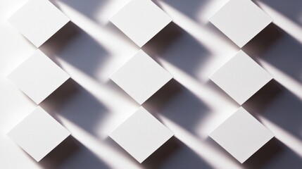 Obraz premium Elegant White Grey Geometric Background Minimalist Square Pattern Design