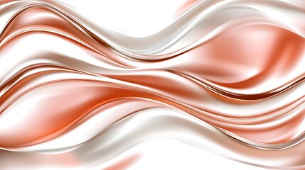 Obraz premium Abstract Waves of Orange and White Swirls