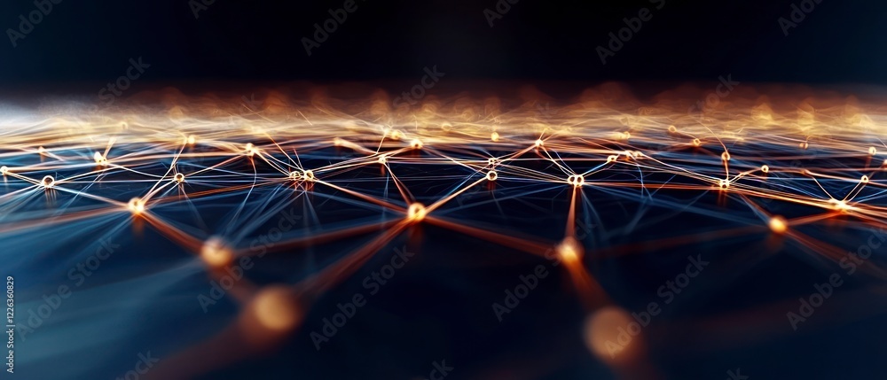 Poster abstract network global connection digital data futuristic technology background