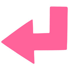 pink silhouette enter arrow