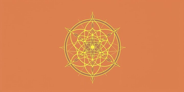 Sacred geometry symbols including flower of life, metatron's cube, merkaba, tree of life, vesica piscis, vector equilibrium, and tesseract for spiritual yoga designs, sacred, yoga, flower of life