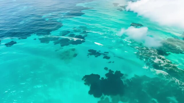 Scenic Drone Footage of a Turquoise Ocean Paradise - made with Generative AI