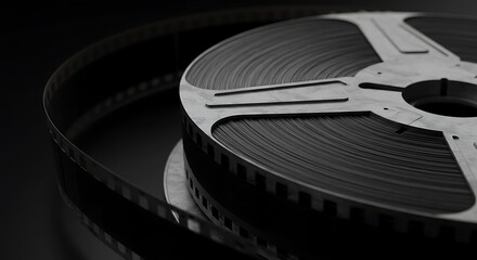 Classic Film Reel and Strip Background Image