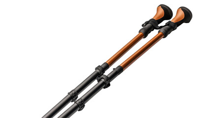 Fototapeta premium Hiking Poles for Adventure: A pair of sturdy and adjustable hiking poles, essential for navigating challenging terrains and providing stability on rugged trails. 