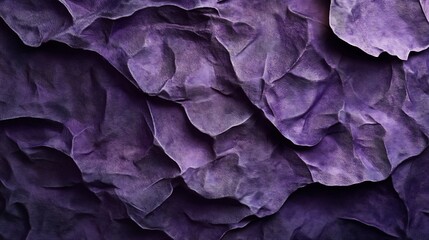 Obraz premium Deep purple crumpled texture softly illuminated dramatic light. AI Generated