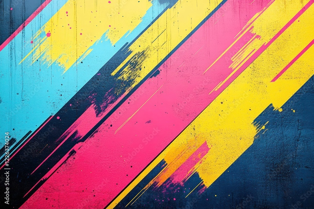 Aufkleber vibrant pop art colorful abstract background with dynamic lines and energetic composition