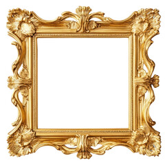PNG Gold square vintage picture frame photo photography decorative.