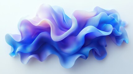 Abstract Blue and Purple Wavy 3D Texture
