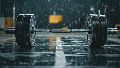 Clear display of an isolated barbell