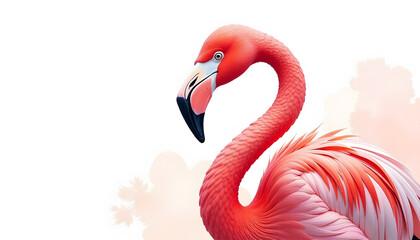 Fototapeta premium Flamingo Watercolor Wash
