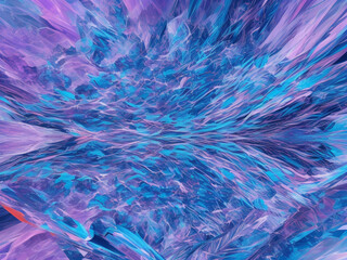 This abstract image displays a swirl of purples and blues, possibly an AI generated image.