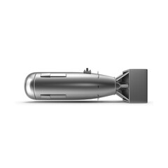 3D realistic PNG atomic nuclear bomb isolated on a white background. B 41 Nuclear weapon, Atomic...