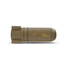 3D realistic PNG atomic nuclear bomb isolated on a white background. B 41 Nuclear weapon, Atomic rocket air bomb, Soviet Thermonuclear Bomb