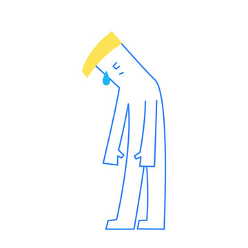 某、人間です。　落ち込んでしょんぼりしてる人