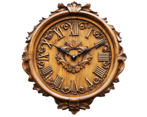 Antique Wooden Roman Numeral Clock