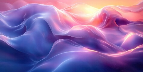Obraz premium Abstract Futuristic Gradient Background with Flowing Lines and Soft Light