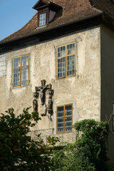 Ansicht eines Teils der Burg Meersburg, der ältesten Burg Deutschlands in Meersburg am Bodensee