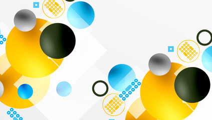 Circles and elements geometric abstract background