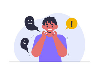 Mental health illustration. Healthy problems illustrations. Flat vector illustrations